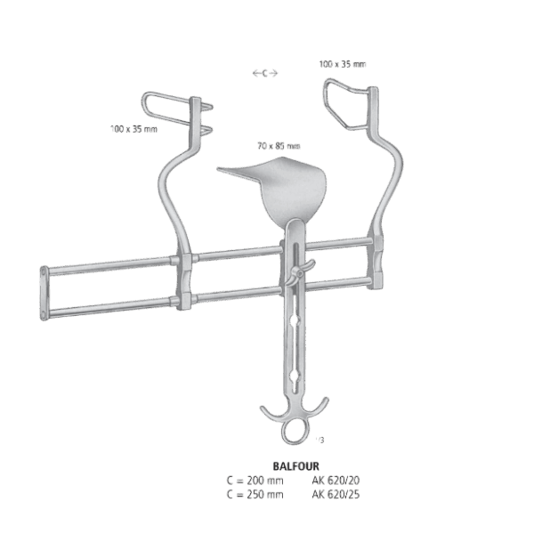 SEPARADOR ABDOMINAL BALFOUR (JUEGO)_20 CM_ AK 620/20-NOPA