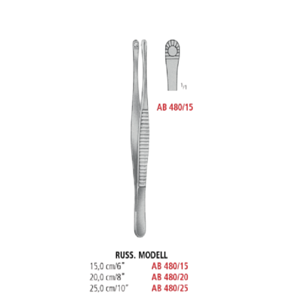 PINZA DE DISECCION RUSSIAN CON OJAL 15 CM_ AB 480/15-NOPA