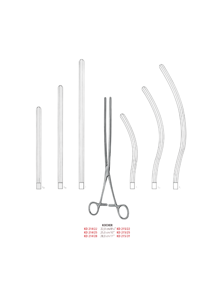 Pinza Intestinales Curvas PINZA CLAMPS ESTOMACALES/INTESTINALES CURVA 22 CM KD 215/22-NOPA ...