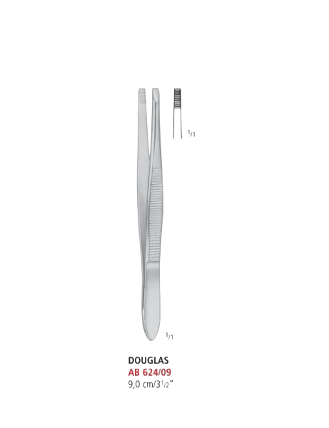 PINZA DEPILATORIA RECTA_DOUGLAS CILIA 9,0 CM_AB 624/09-NOPA