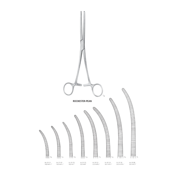 PINZA HEMOSTATICA ROCHESTER PEAN CURVA 20 CM AA 201/20-NOPA