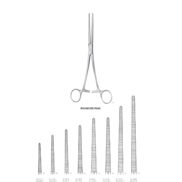 PINZA HEMOSTATICA ROCHESTER PEAN RECTA 20 CM AA 200/20-NOPA