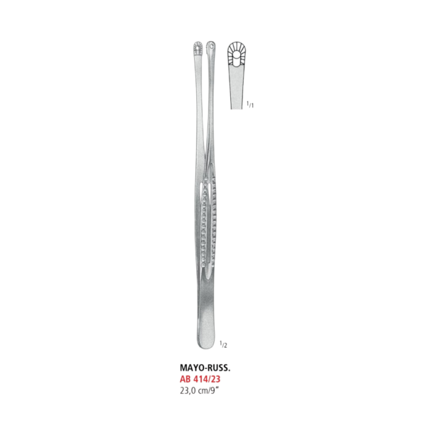 PINZA PARA COGER MAYO RUSS 23 CM_AB 414/23-NOPA
