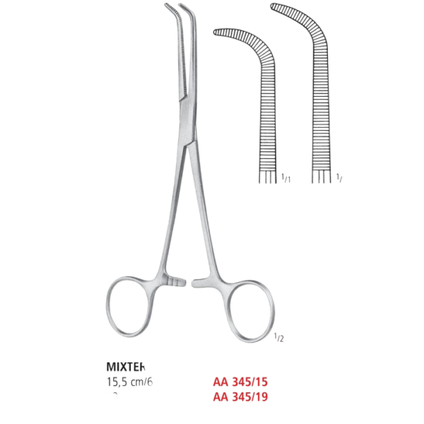 PINZA PREPARACION MIXTER 15 CM AA 345/15-NOPA