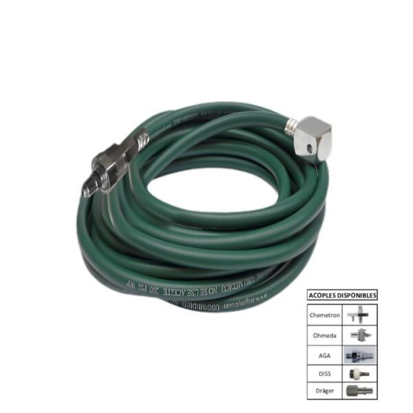 MANGUERA DE OXIGENO MEDICINAL DE PVC_5 MTRS PRENSADO HS-01U-ON4_AMVEX