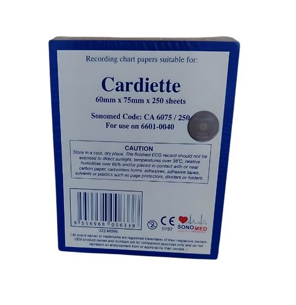 Papel para ECG Z_60mm*75mm_ 250 Hojas/ 10 Block_Sonomed