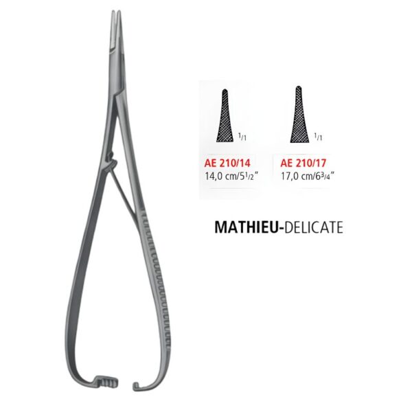 PINZA PORTA AGUJA MATHIEU DELICATE 14,0 CM_AE 210/14_NOPA