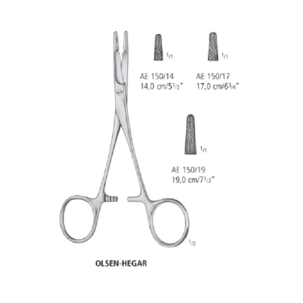 PORTA AGUJA OLSEN HEGAR 14CM_ AE 150/14-NOPA
