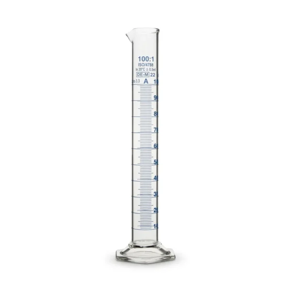 Probeta Graduada de Vidrio Base Hexagonal 1000ml Caja x 6uni-Giardino