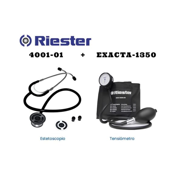 KIT DE TENSIOMETRO CON ESTETOSCOPIO RIESTER 4001-01 + EXACTA-1350