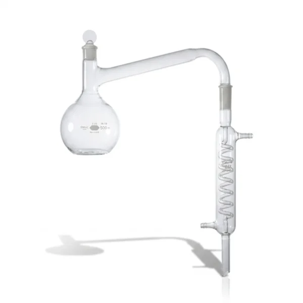 EQUIPO DE DESTILACION DE VIDRIO BOROSILICATO 3.3 DE 250ml CAJA X 100Uni - GIARDINO