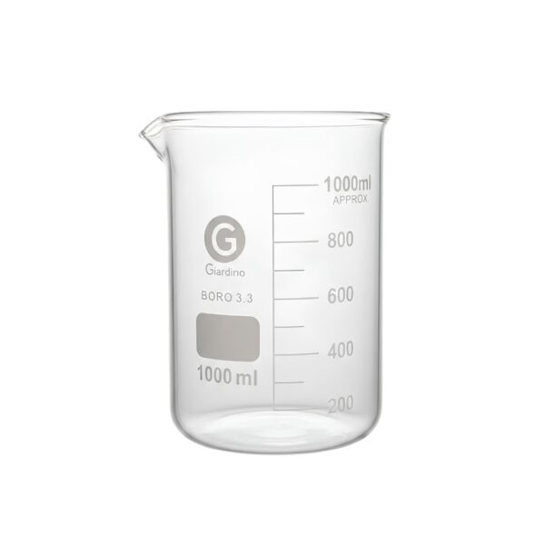 Vaso Graduado de Vidrio Borosilicato 1000ml Caja x 6uni-Giardino