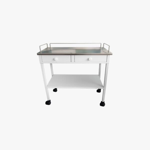 COCHE DE CURACION DE 2 CAJONES_ACERO INOXIDABLE INOX  _ CC-2C-SA