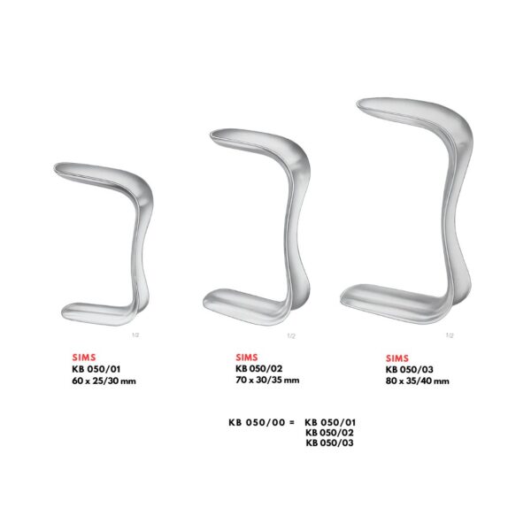 ESPECULO VAGINAL SIMS DOBLE FIG 1_60 x 25/30MM_KB 050/01-NOPA