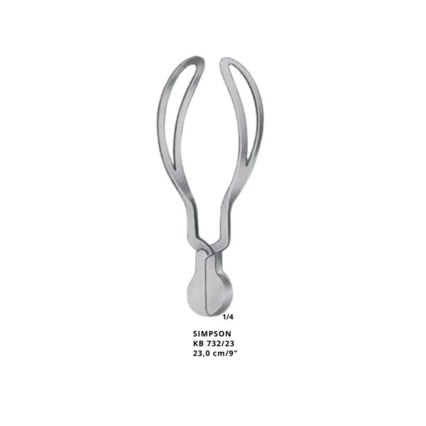 FORCEPS OBSTETRICO SIMPSON_23CM_KB 732/23-NOPA