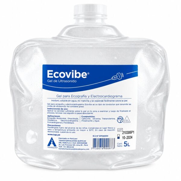 Gel de Ultrasonido y EKG Transparente_ECOVIBE 5L-ECOVIBE