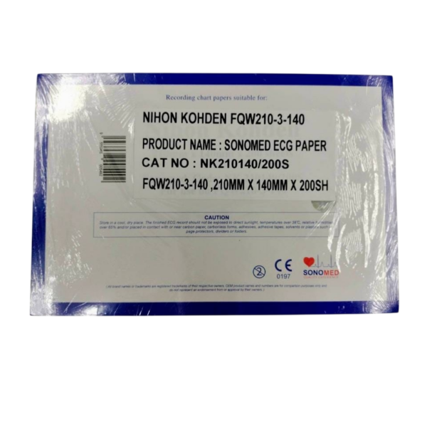 Papel para ECG_210mm*140m*200Hojas_ Paq/ 10 Block_SONOMED/LESSA