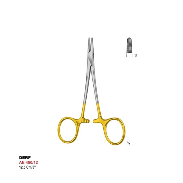 Porta Aguja Derf Tungsteno 12.5cm_AE 450/12-NOPA
